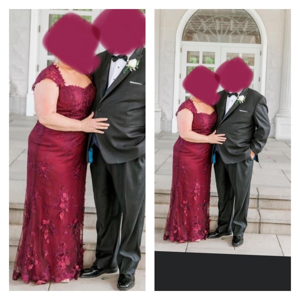Mother of bride or groom gown, comfortable flowing dress